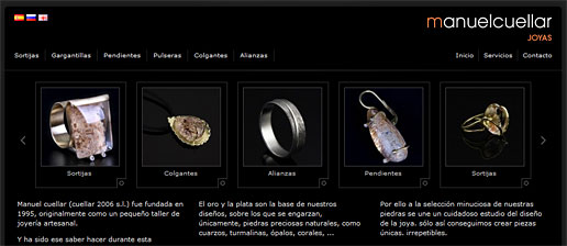 Diseño web de la Joyeria Manuel Cuellar