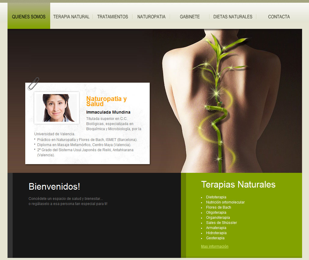 Diseño web Naturopatia y Salud